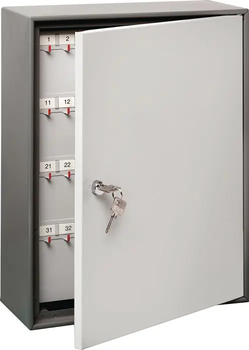 Schlüsselschrank 6700/108 R H380xB285xT105mm2-türig m.Zylinderschl.Anz.Hak.108 Super-Preis