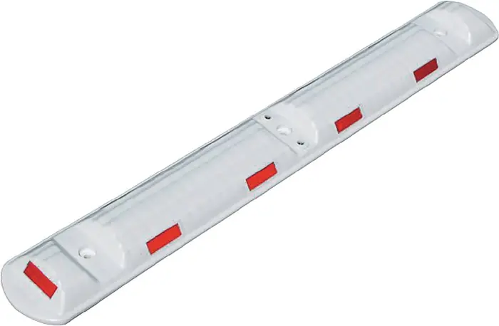 Leitschwelle L1170xB150xH50mm PP weiß m.roten Reflexstreifen Sonderangebot