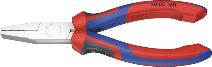 Versand Am Gleichen Tag Flachzange DIN ISO 5745 Gesamt-L.160mm verchr.Comfort-Griff KNIPEX