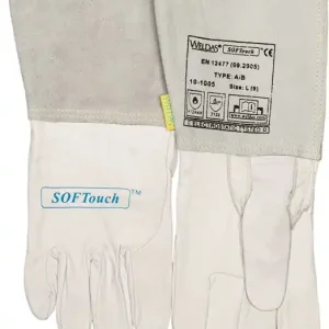 Heißes Angebot Schweißerhandschuhe Gr.L (9) natur Kalbsnarben-/Rindspaltleder/Softtouch 5 PA VE: 5 Paare