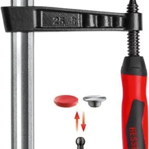 Nur Für Kurze Zeit Temperguss-Schraubzwinge TG-2K Spann-W.600mm A.175mm 2K-Griff 32x10mm BESSEY