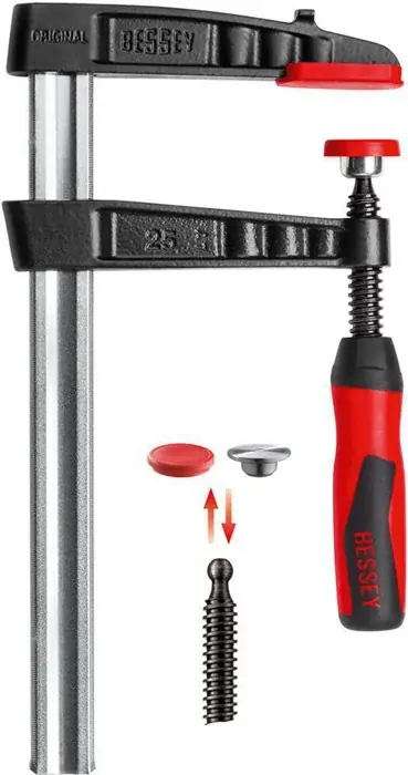 Nur Für Kurze Zeit Temperguss-Schraubzwinge TG-2K Spann-W.600mm A.175mm 2K-Griff 32x10mm BESSEY
