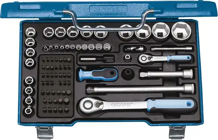 Markenware Steckschlüsselsatz 19 V20U-20 81tlg.1/4+1/2 Zoll 4-36mm Z.40/60 6/12-Kant GEDORE