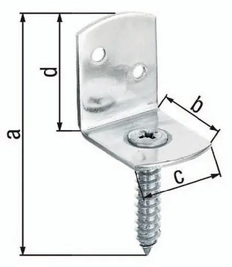 Schneller Versand Flechtzaunhalter 83x32x30x38mm VA ma L-Form GAH VE: 50 Stück