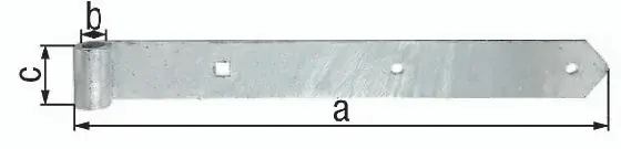 Ladenband B.60mm L.1200x60mm S.8mm STA TZN D.20mm rd GAH Zertifiziert