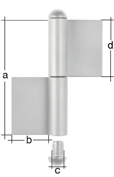Konstruktionsband Typ K04 2-tlg.z.Anschw.EdelstahlRundkopf 100/30/9/50mm GAH Top-Seller