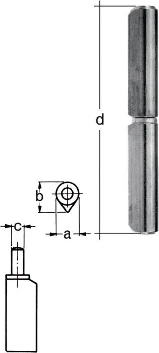 Neuheit Profilrolle Band-L.80mm STA blk Stift-Ø 7mm GAH VE: 24 Stück