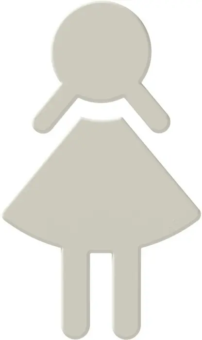 Sale Symbol Frau 801.91.020 PA Farb-Nr.99 B.87mm H.150mm S.3mm HEWI