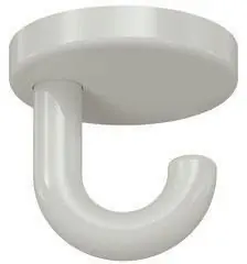 Markenprodukt Einzelhaken 477.90.040 Unterkopfh.A.40mm PA 97 lichtgrau H.40mm D.40mm HEWI
