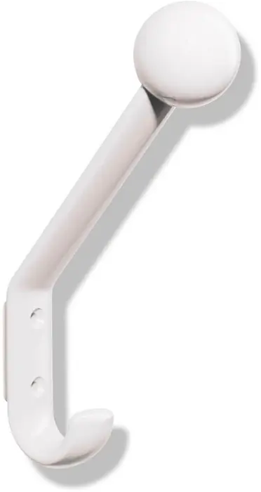 Garderobenhaken 477.90.080 einfach A.116mm PA 99 reinweiß H.172mm HEWI Bestseller