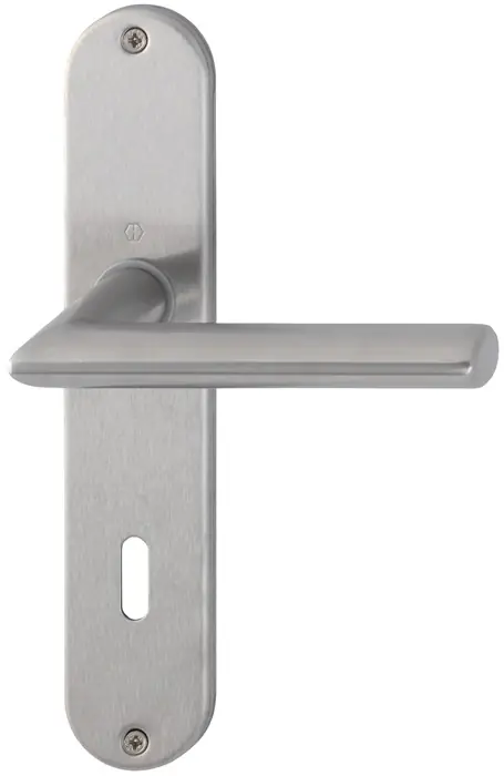 Ausverkauf Langschildgarnitur Stock.E1140Z/302 VA F69 OB 72mm DIN L/R HOPPE