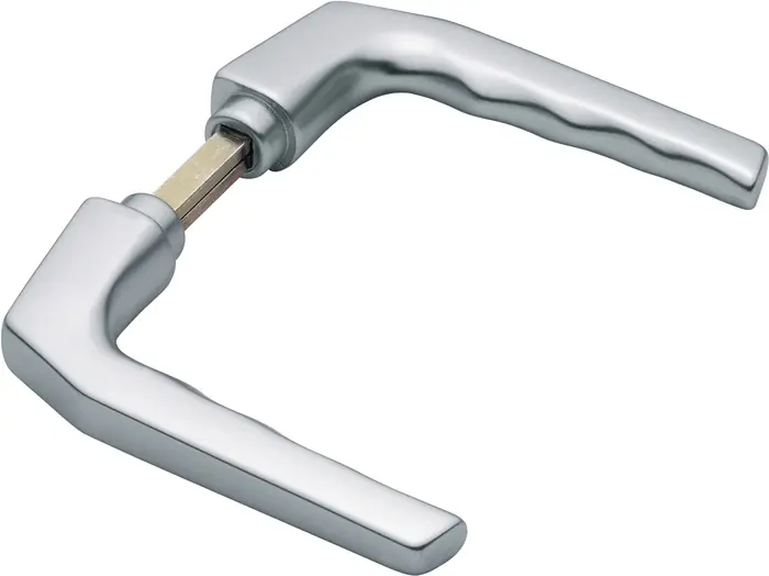 Türdrückerpaar Frankfurt 117L Alu.F1 o.Rosetten 4-KT.8mm HOPPE Saisonangebot