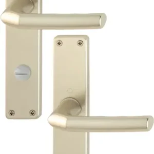 Langschildgarnitur Birm.1117/202SP Alu.F2 SK/OL 78mm DIN L/R HOPPE Neuheit