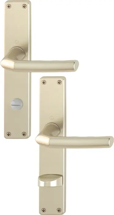 Langschildgarnitur Birm.1117/202SP Alu.F2 SK/OL 78mm DIN L/R HOPPE Neuheit