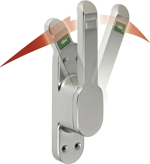 Sonderangebot Türtreibr.VARIO DIN L/R silber elox.LM 30mm Rundstange 10mm DENI