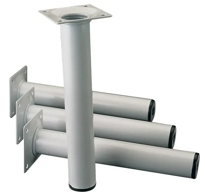 Highlight Möbelfuß weiß 30mm H.800mm Platte ALFER ALUMINIUM VE: 4 Stück
