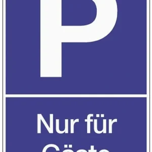 Parkplatzbeschilderung Parken f.Gäste L250xB400mm Ku.blau/weiß Sonderaktion