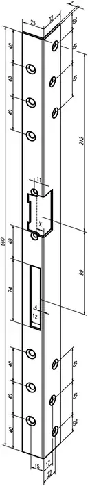 Top-Angebot Sicherh.-Winkelschließbl.312 L.500mm S.3mm VA ma DIN L ASSA ABLOY