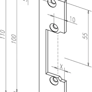 Aktuell Flachschließbl.106 STA verz.ktg.B.24xL.110mm DIN L/R ASSA ABLOY