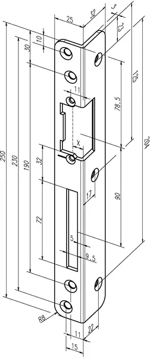 Sicherh.-Winkelschließbl.069 S.3mm STA dukatengold DIN L ASSA ABLOY Meistverkauft