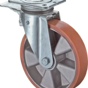 Garantierte Lieferung Lenkrolle m.Festst.D.200mm Trgf.300kg m.Platte Kugell.Guß-PUR BS ROLLEN