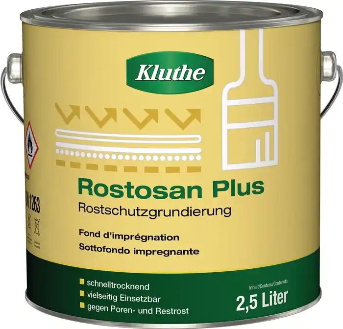 Günstig Rostprimer Rostosan® Plus rotbraun 2500 ml Dose KLUTHE VE: 2 Stück