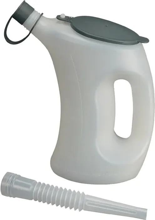 Billig Messbecher 1l m.Schutzdeckel/Schutzkappe/Flexauslauf HDPE PRESSOL VE: 6 Stück