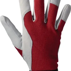 Handschuhe Griffy Gr.9 rot/naturfarben Ziegennappaleder/Interlock auf SB-Karte Markenprodukt