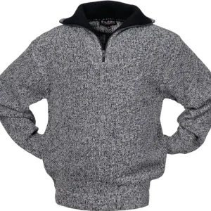 Pullover Gr.L schwarz/weiß-meliert Schnäppchen