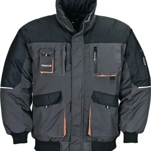 Rabatt Pilotenjacke Gr.L dunkelgrau/schwarz/orange TERRATREND