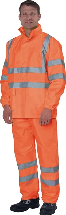 Echt Warnschutzregenhose Gr.XXL orange PREVENT