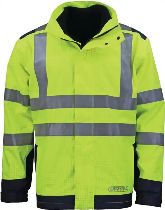 Preisknaller Wetter-,Flamm- u.Warnschutzjacke Gr.XXXL gelb/blau ASATEX