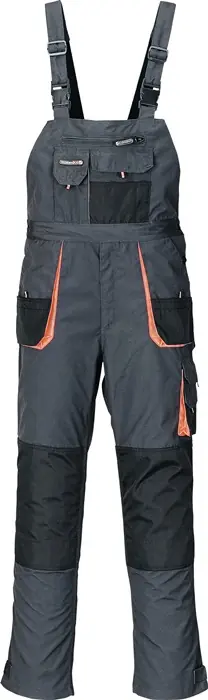 Herrenlatzhose Gr.56 dunkelgrau/schwarz/orange TERRATREND Saisonangebot