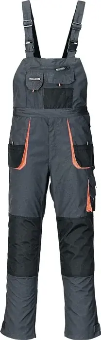 Herrenlatzhose Gr.58 dunkelgrau/schwarz/orange TERRATREND Knallerangebot