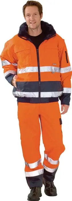 Abverkauf Warnschutz-Comfortjacke Gr.XL orange/marine PLANAM