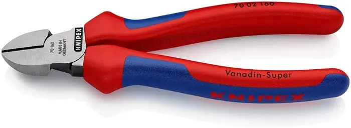 Seitenschneider L.160mm Kopf pol.Comfort-Griff max.2mm KNIPEX Zertifiziert