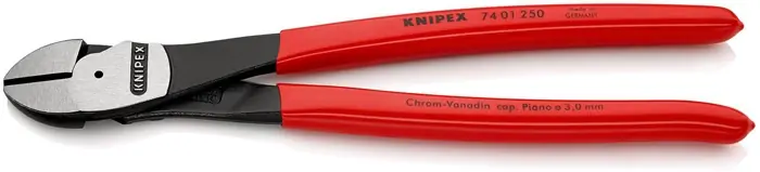 Zertifiziert Kraftseitenschneider L.250mm pol.Form 0 Ku.-Überzug KNIPEX