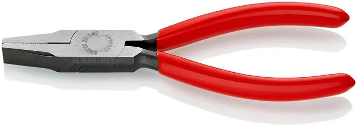 Flachzange Gesamt-L.140mm Kopf pol.schwarz atram.Ku.-Überzug KNIPEX Abverkauf