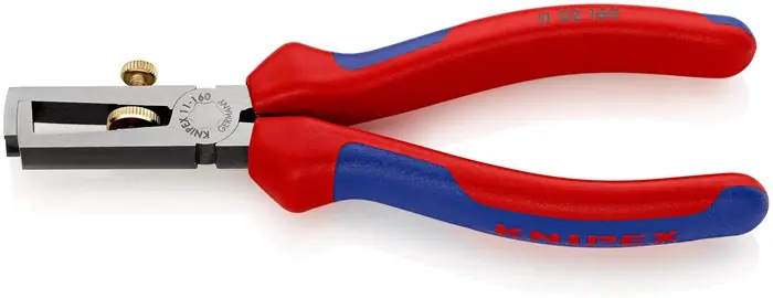 Abisolierzange L.160mm pol.Mehrkomp.-Hüllen m.Öffnungsf.KNIPEX Knallerangebot
