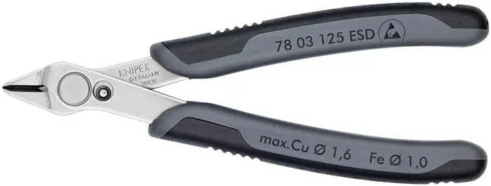 Elektronik-Seitenschneider Super-Knips® L.125mm Form 0 Facette nein pol.KNIPEX Sichere Zahlung
