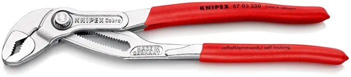 Schnäppchen Wasserpumpenzange Cobra® L.250mm Spann-W.46mm verchr.Ku.-Überzug KNIPEX