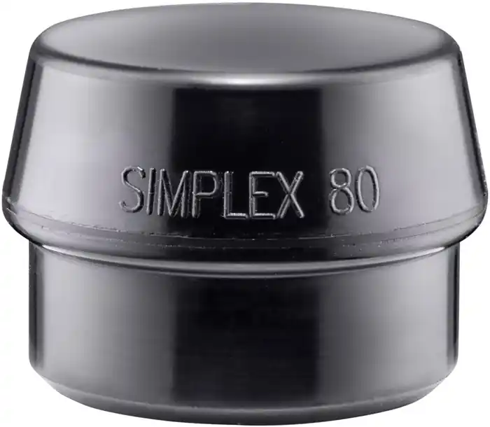 Schonhammerkopf SIMPLEX Kopf-Ø 80mm Gum.schwarz mittelh.HALDER Super-Preis
