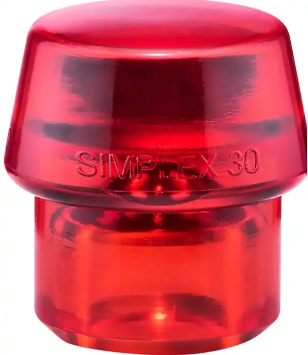 Zertifiziert Schonhammerkopf SIMPLEX Kopf-Ø 30mm Plastik rot hart HALDER
