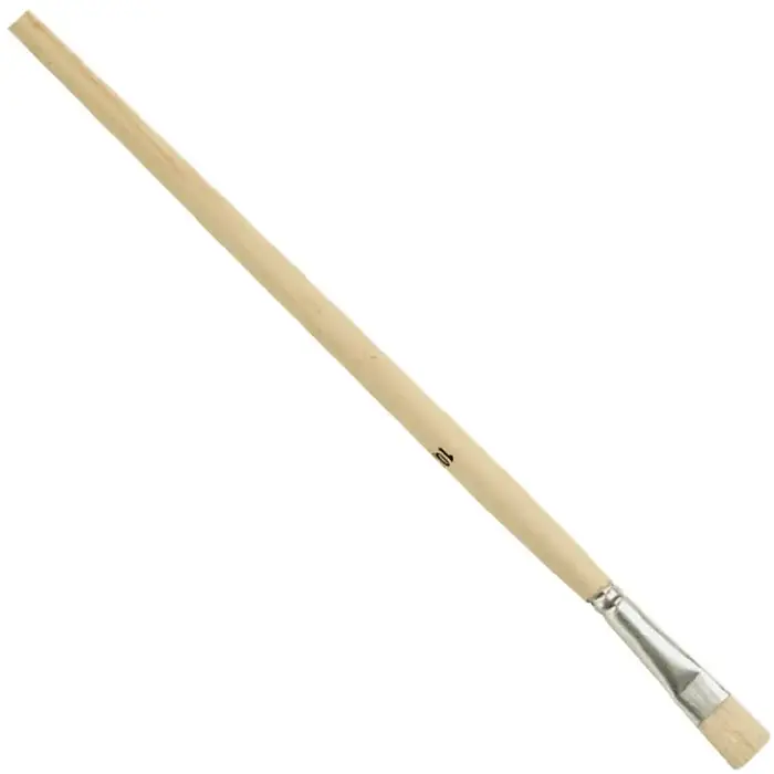 Zertifiziert Gussowpinsel Gr.6 B.5mm Spitzenqual.helle Borsten Weißbl.lang.roh.Holzst NÖLLE VE: 12 Stück