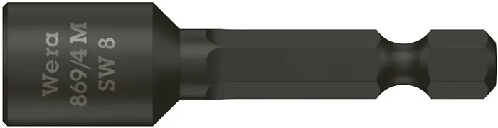 Mega-Angebot Steckschlüsseleinsatz 869/4M m.6-KT.-Antr.SW 8mm L.50mm m.Magnet WERA
