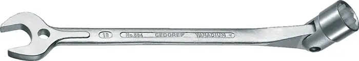 Maulsteckschlüssel 534 SW 15mm Gesamt-L.231mm m.bewegl.Steckschlüsselende GEDORE Geprüft
