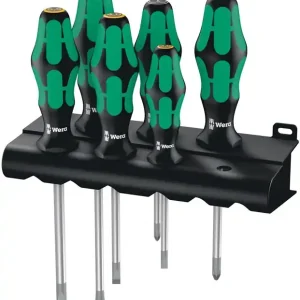 Sale Schraubendrehersatz 334/355/6 6-tlg.Schlitz/PZD 2K-Griff Rundkl.WERA