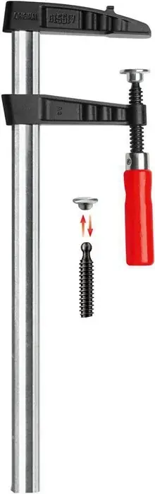 Direktkauf Temperguss-Schraubzwinge TGK Spann-W.1500mm A.120mm Holzgr.35x11mm BESSEY