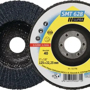 Fächerscheibe SMT 628 Supra D.125mm K.40 fl.INOX ZK KLINGSPOR VE: 10 Stück Heißes Angebot