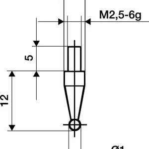 Messeins.D.1mm KGL M2,5 STA z.Messuhren KÄFER Aktuell
